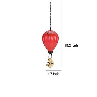 Red Solar Hot Air Balloon Windchime