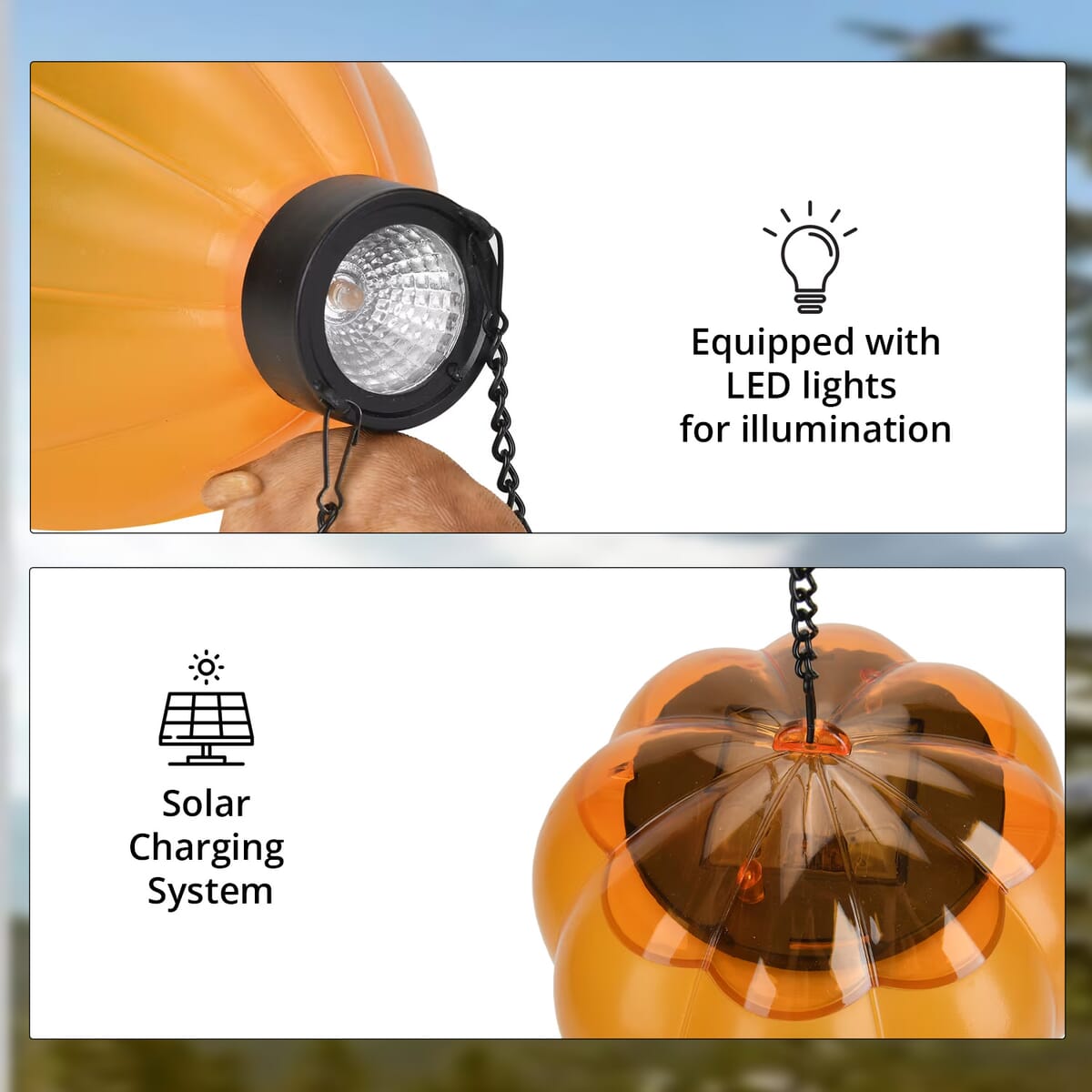 Yellow Solar Hot Air Balloon Windchime image number 2