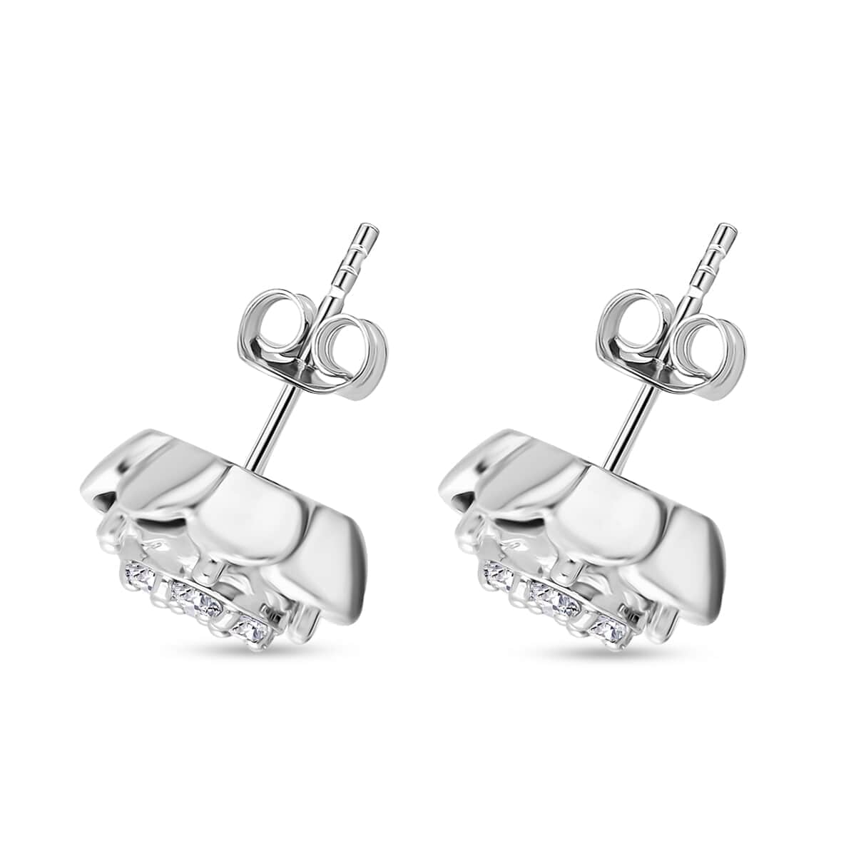 Luxuriant Lab Grown Diamond G-H SI 0.50 ctw Stud Earrings in Platinum Over Sterling Silver image number 2