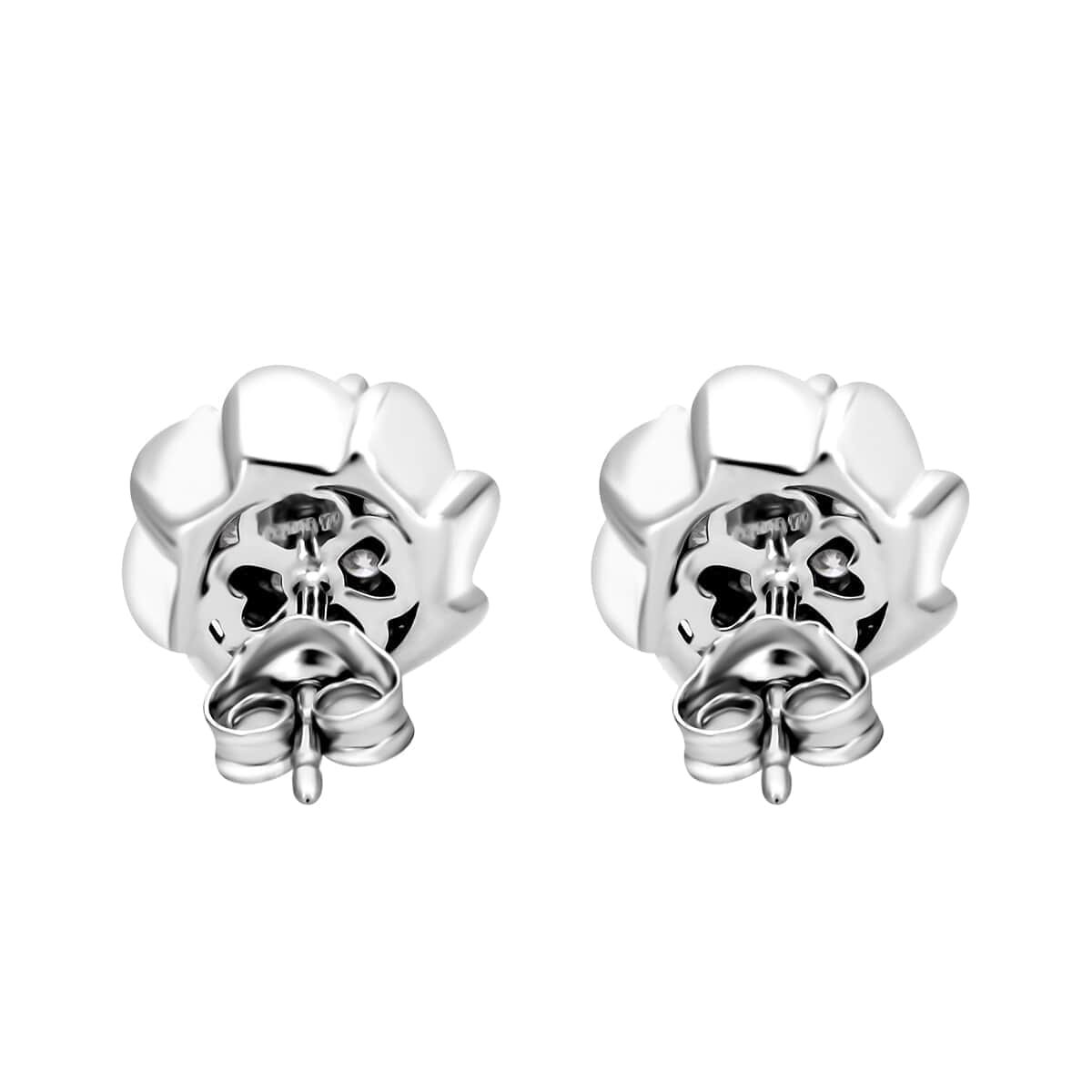 Luxuriant Lab Grown Diamond G-H SI 0.50 ctw Stud Earrings in Platinum Over Sterling Silver image number 3