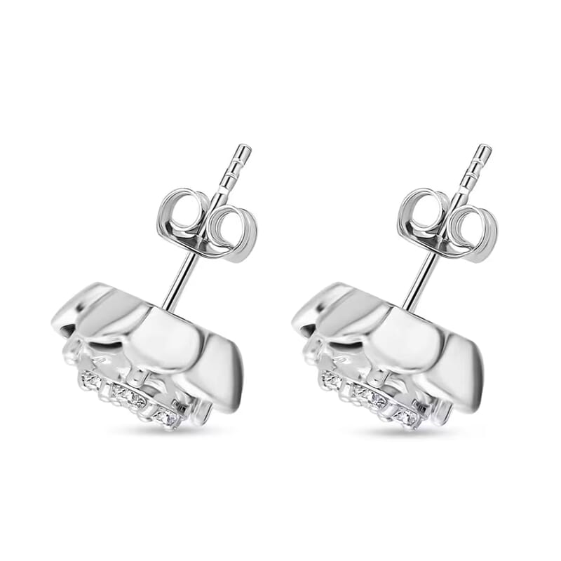 Luxuriant Lab Grown Diamond G-H SI 0.50 ctw Stud Earrings in Platinum Over Sterling Silver