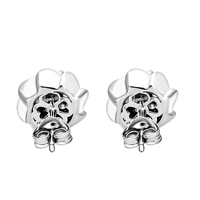 Luxuriant Lab Grown Diamond G-H SI 0.50 ctw Stud Earrings in Platinum Over Sterling Silver