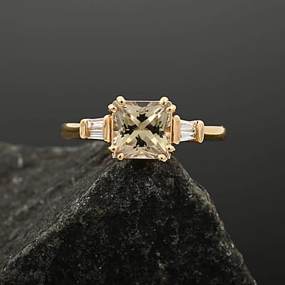 Iliana AAA Turkizite and G-H SI Diamond 2.10 ctw Ring in 18K Yellow Gold (Size 10.0)
