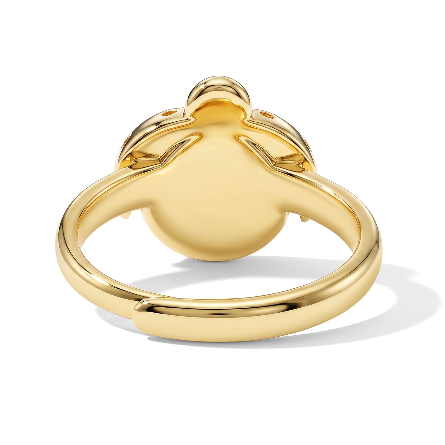 Amber Adjustable Ring in Sterling Silver