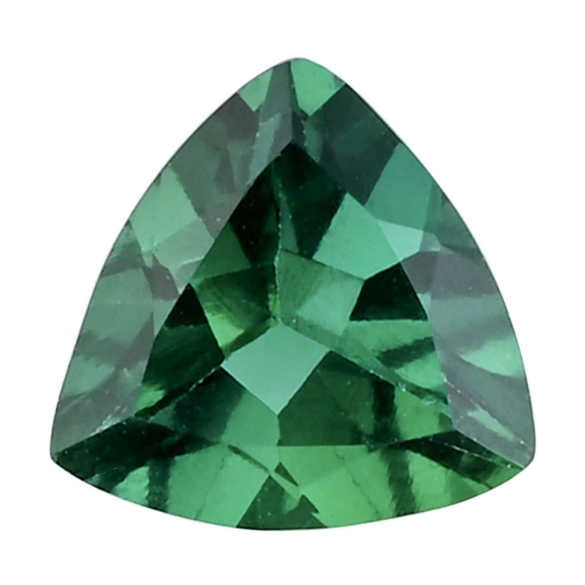 AAAA Lab Grown Emerald (Trillion 7 mm) 1.00 ctw image number 0