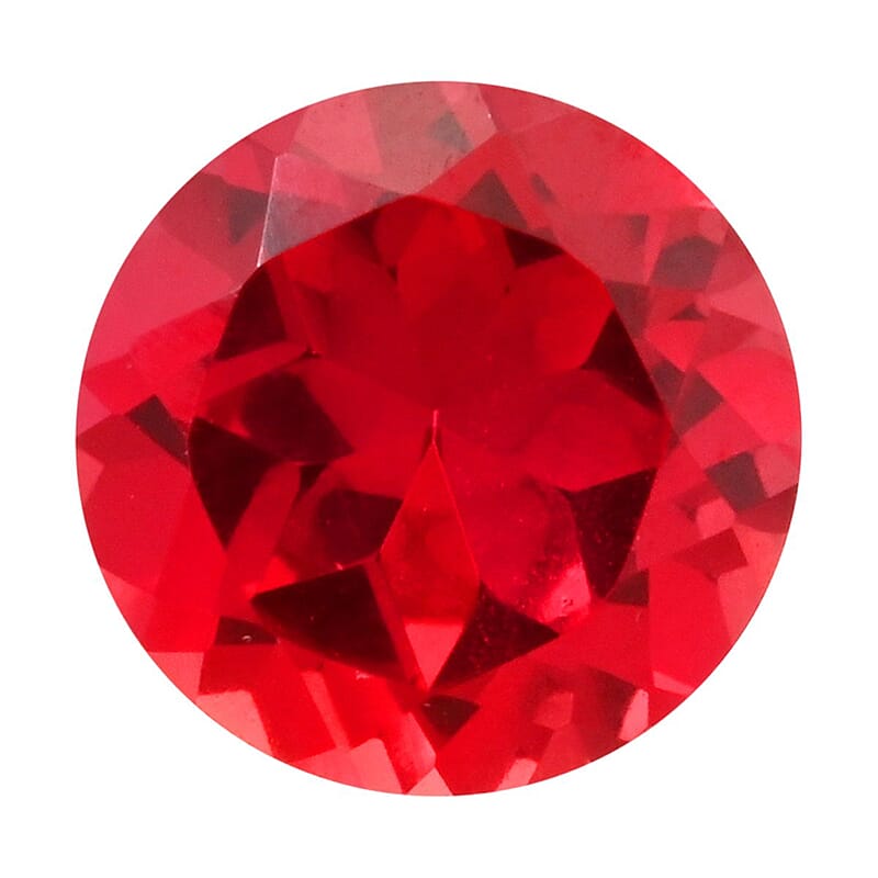 Luxuriant Lab Grown AAAA Padparadscha Sapphire (Rnd 7 mm) 1.50 ctw