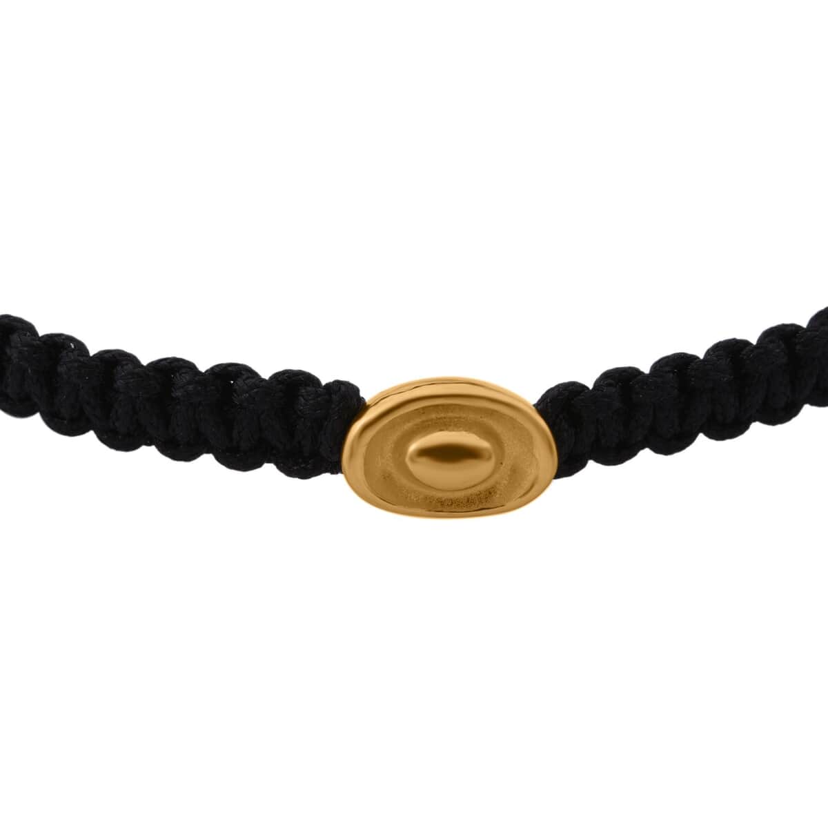 24K Yellow Gold Kim Tung Bracelet in Black Cord Adjustable image number 2