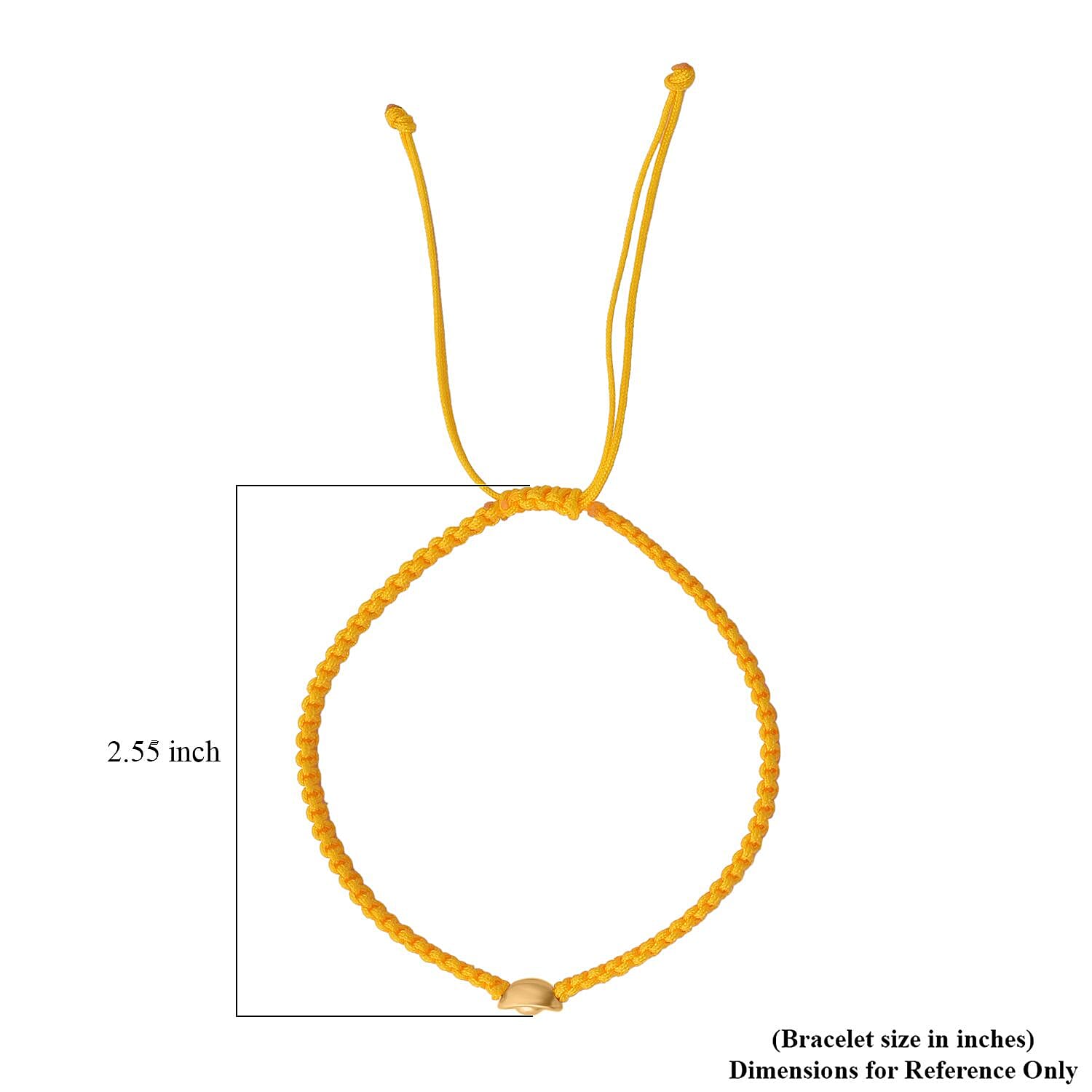 24K Yellow Gold Kim Tung Bracelet in Yellow Cord Adjustable (0.10 g)