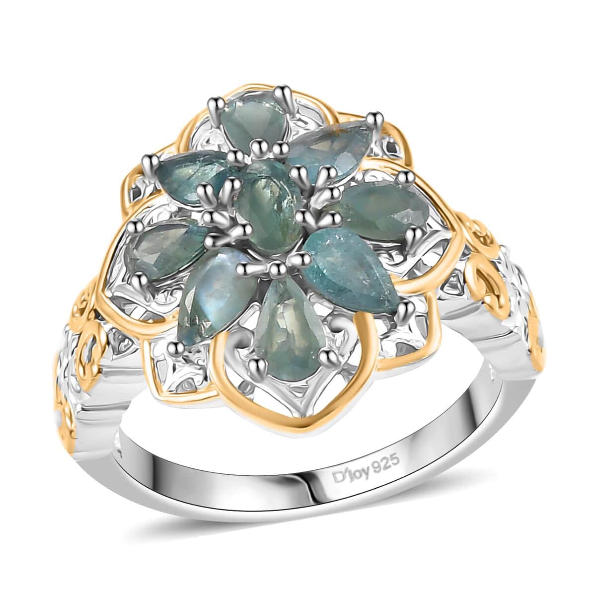 Narsipatnam Alexandrite 2.00 ctw Ethereal Bloom Ring in 18K Vermeil YG and Rhodium Over Sterling Silver (Size 10.0) image number 0