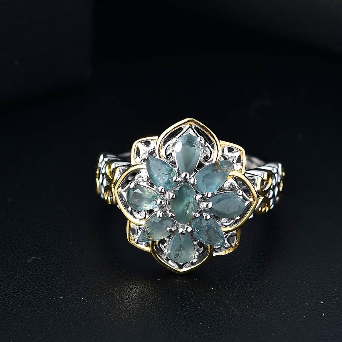 Narsipatnam Alexandrite 2.00 ctw Ethereal Bloom Ring in 18K Vermeil YG and Rhodium Over Sterling Silver (Size 10.0) image number 1