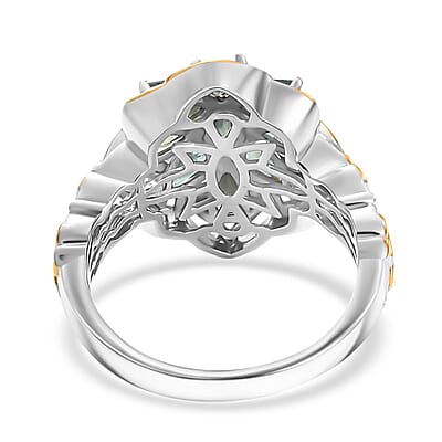 D'Joy Narsipatnam Alexandrite 2.00 ctw Ethereal Bloom Ring in 18K Vermeil YG and Rhodium Over Sterling Silver (Size 10.0)