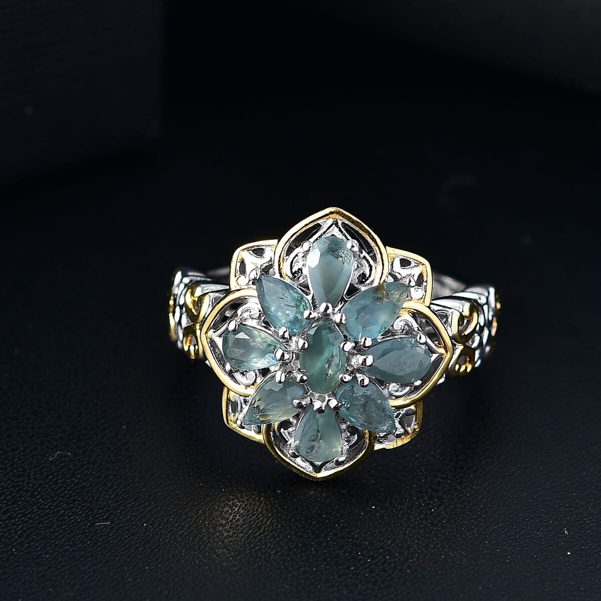 Narsipatnam Alexandrite 2.00 ctw Ethereal Bloom Ring in 18K Vermeil YG and Rhodium Over Sterling Silver (Size 7.0) image number 1