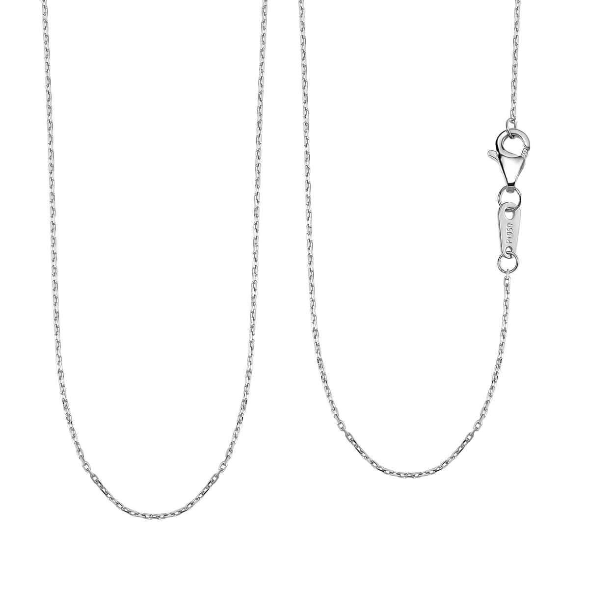 0.76mm Clip Chain Necklace in 950 Platinum 2.10 Grams 20 Inches image number 0