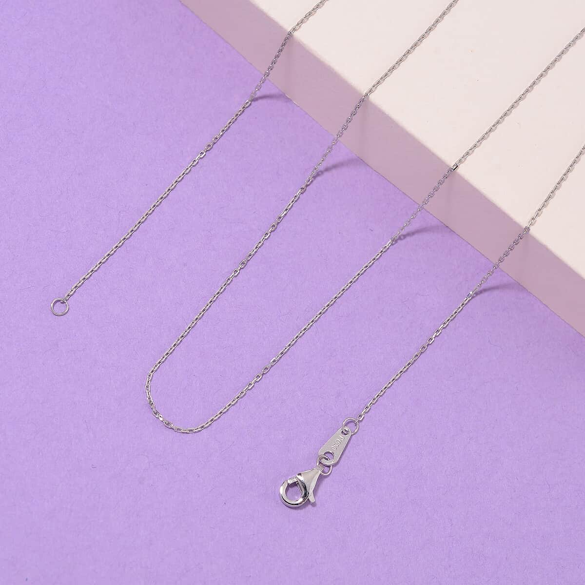 0.76mm Clip Chain Necklace in 950 Platinum 2.10 Grams 20 Inches image number 1