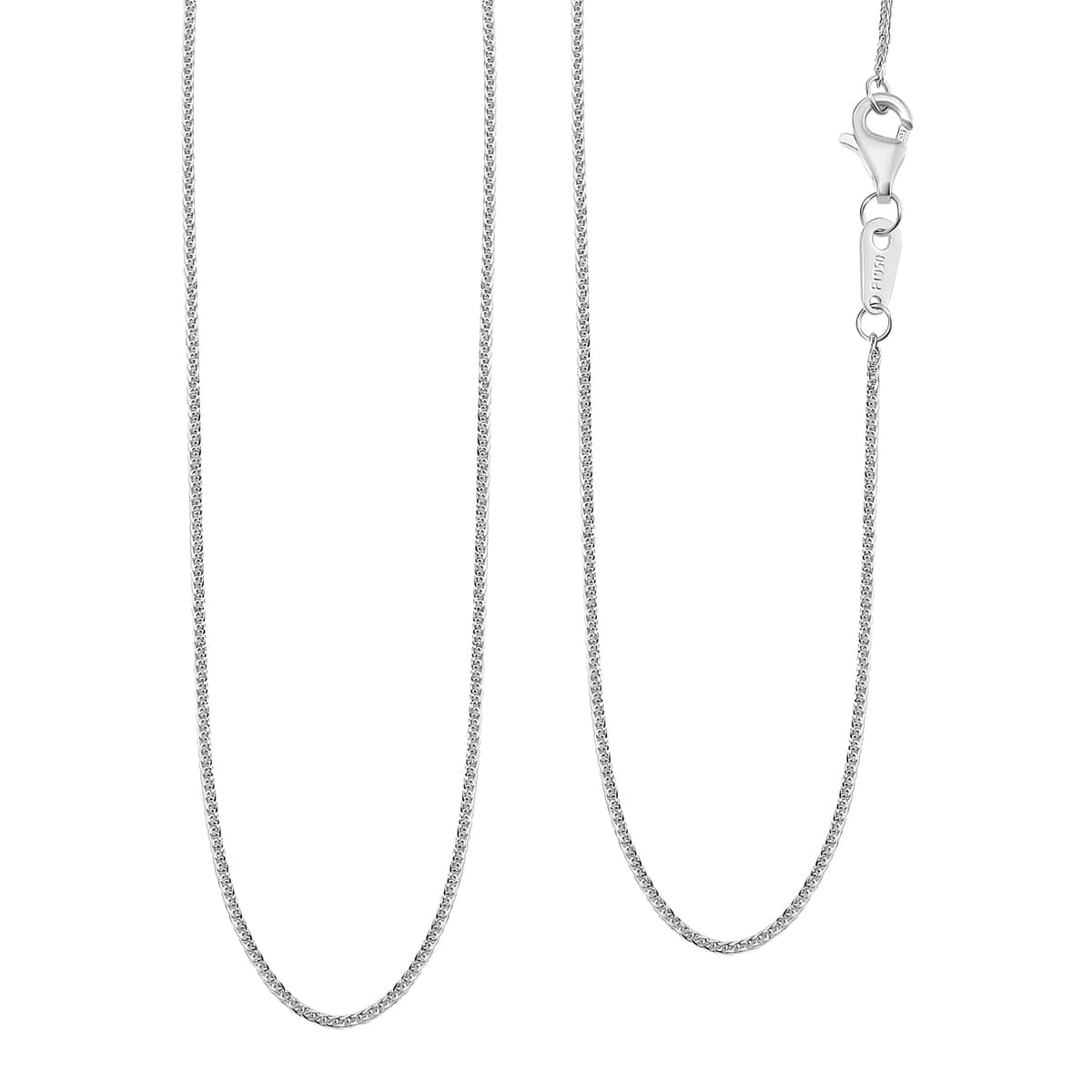 1.16mm Spiga Chain Necklace in 950 Platinum 2.60 Grams 20 Inches image number 0