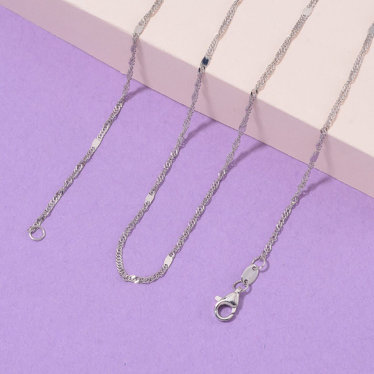 950 Platinum Chain Necklace 3.10 Grams 20 Inches image number 1