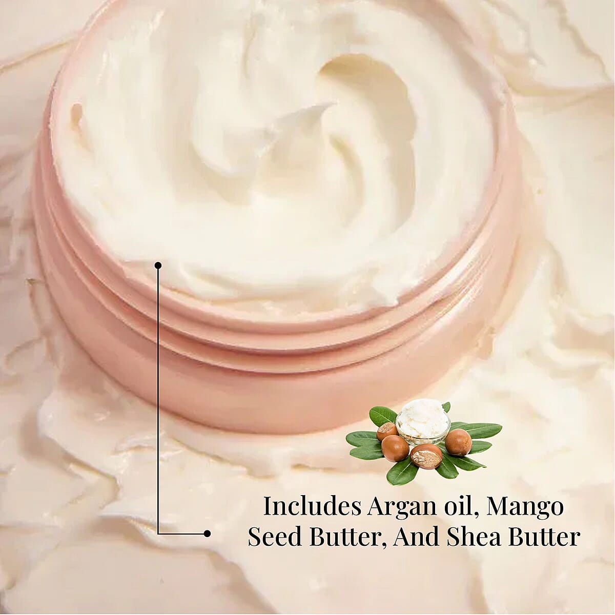 Douvalls Creamy Argan Body Butter (8oz) Pink Grapefruit image number 4