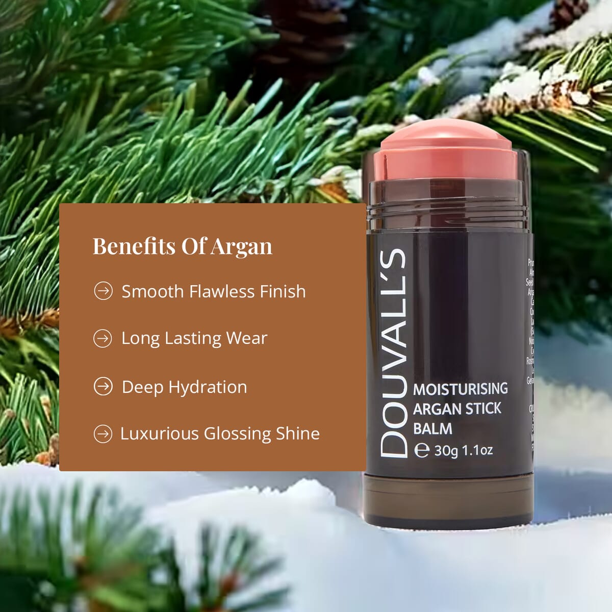Douvalls Moisturising Argan Stick Balm 1.1oz - Wild Honey image number 4