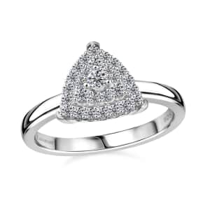 Luxuriant Lab Grown Diamond SI 0.35 ctw Ring in Rhodium Over Sterling Silver (Size 10.0)