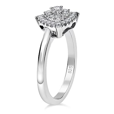 Luxuriant Lab Grown Diamond SI 0.35 ctw Ring in Rhodium Over Sterling Silver (Size 10.0)