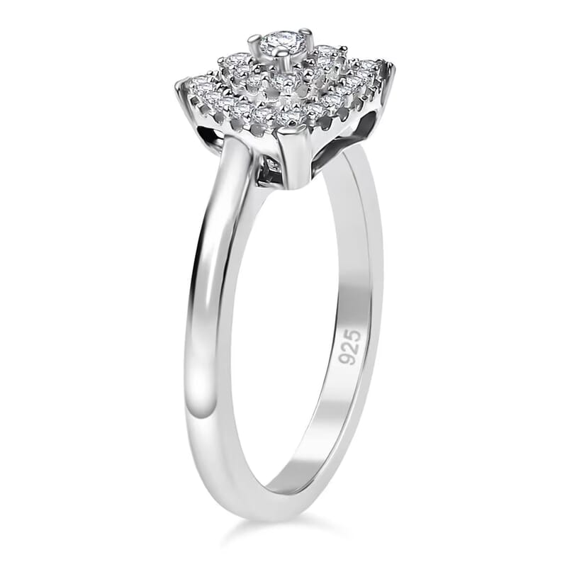 Luxuriant Lab Grown Diamond SI 0.35 ctw Ring in Rhodium Over Sterling Silver (Size 10.0)