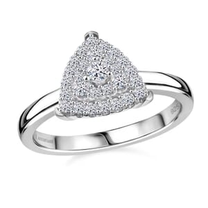 Luxuriant Lab Grown Diamond SI 0.35 ctw Ring in Rhodium Over Sterling Silver (Size 6.0)