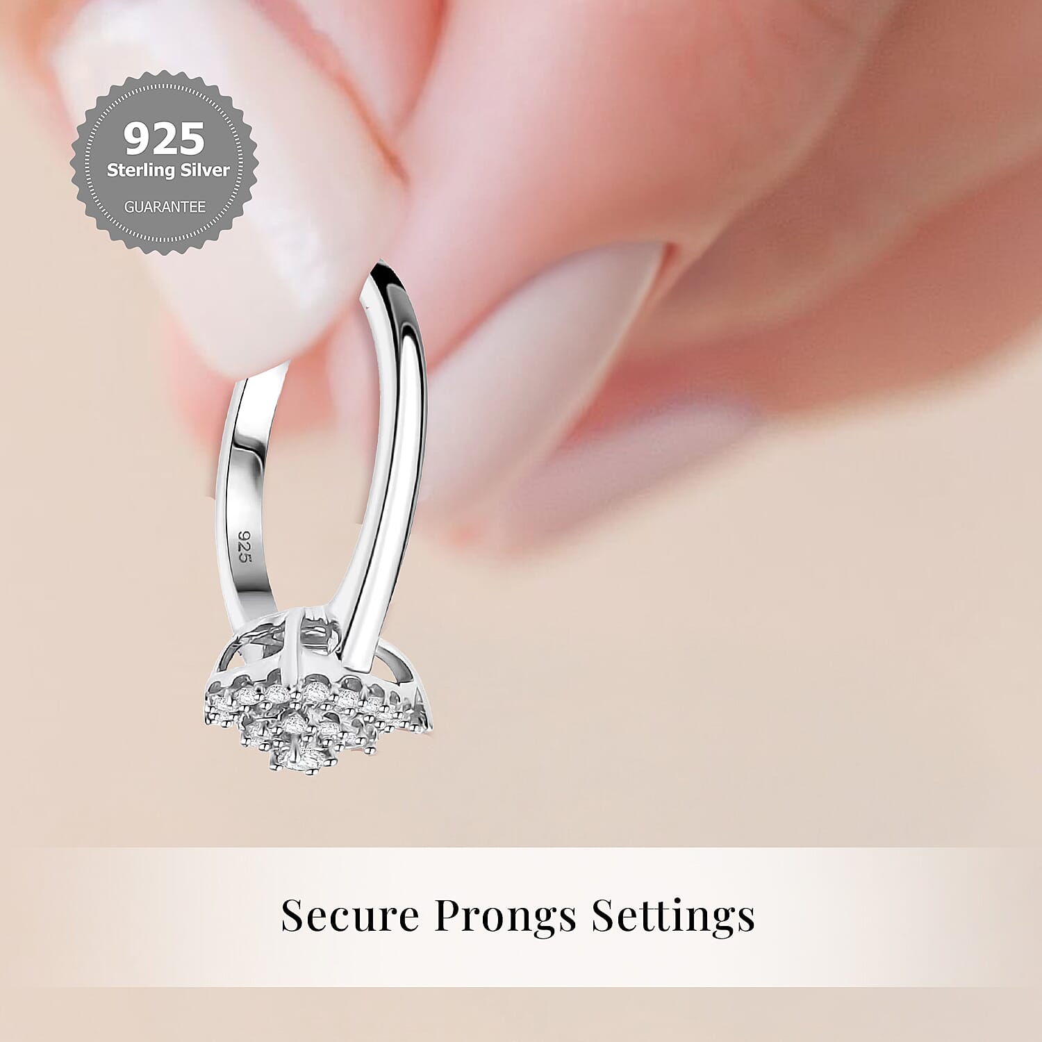 Luxuriant Lab Grown Diamond SI 0.35 ctw Ring in Rhodium Over Sterling Silver (Size 9.0)
