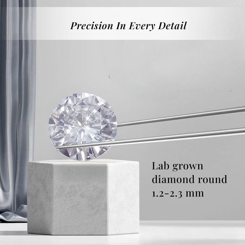 Luxuriant Lab Grown Diamond SI 0.35 ctw Ring in Rhodium Over Sterling Silver (Size 9.0)
