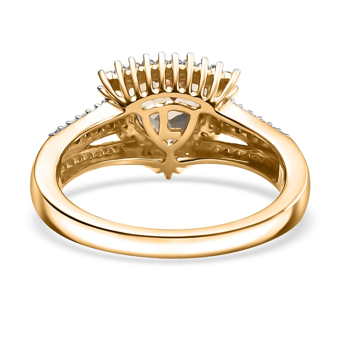 Luxoro 14K Yellow Gold AAA Turkizite, Natural Champagne and Diamond (I2) Vintage Luxe Ring (Size 11.0) 2.35 ctw image number 4