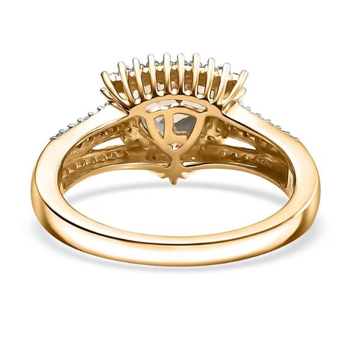 Luxoro 14K Yellow Gold AAA Turkizite, Natural Champagne and Diamond (I2) Vintage Luxe Ring (Size 9.5) 2.35 ctw image number 6