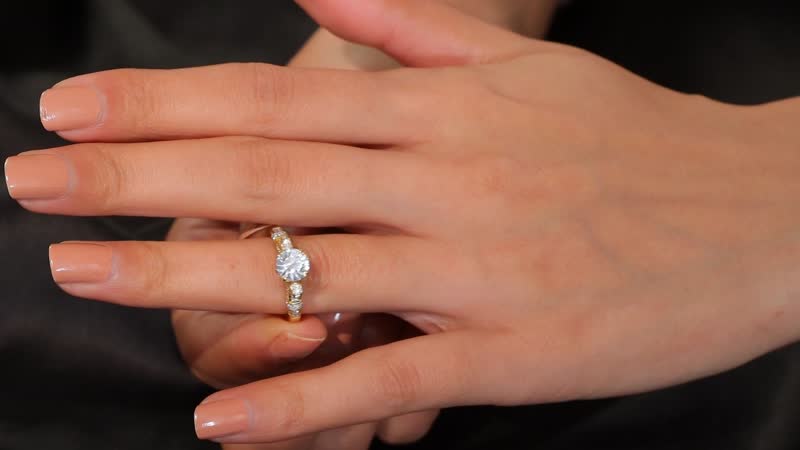 Crisantemo Cut Moissanite 1.80 ctw Ring in 18K Vermeil YG Over Sterling Silver (Size 10.0)
