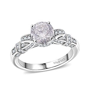 D'Joy Crisantemo Cut Moissanite 1.80 ctw Vine Grace Ring in Rhodium Over Sterling Silver (Size 5.0)