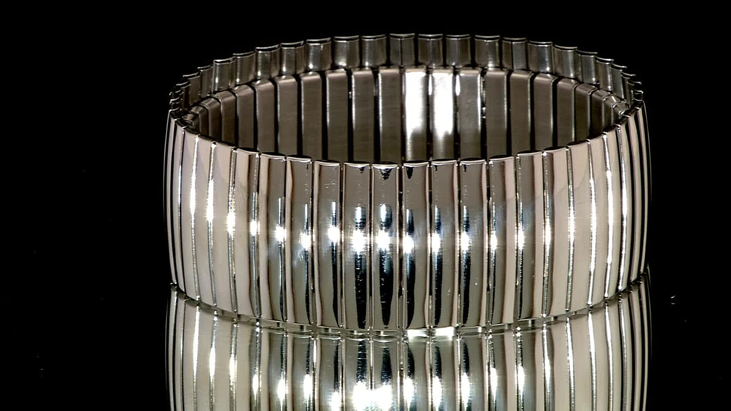 Herringbone Chain Bracelet in Stainless Steel (7.5-8.0In)