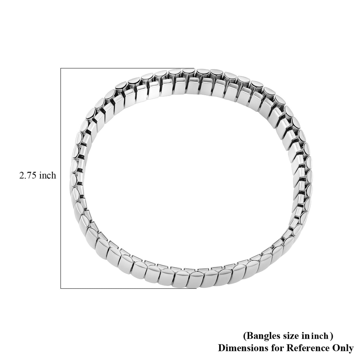 Herringbone Chain Bracelet in Stainless Steel (7.5-8.0In) image number 3