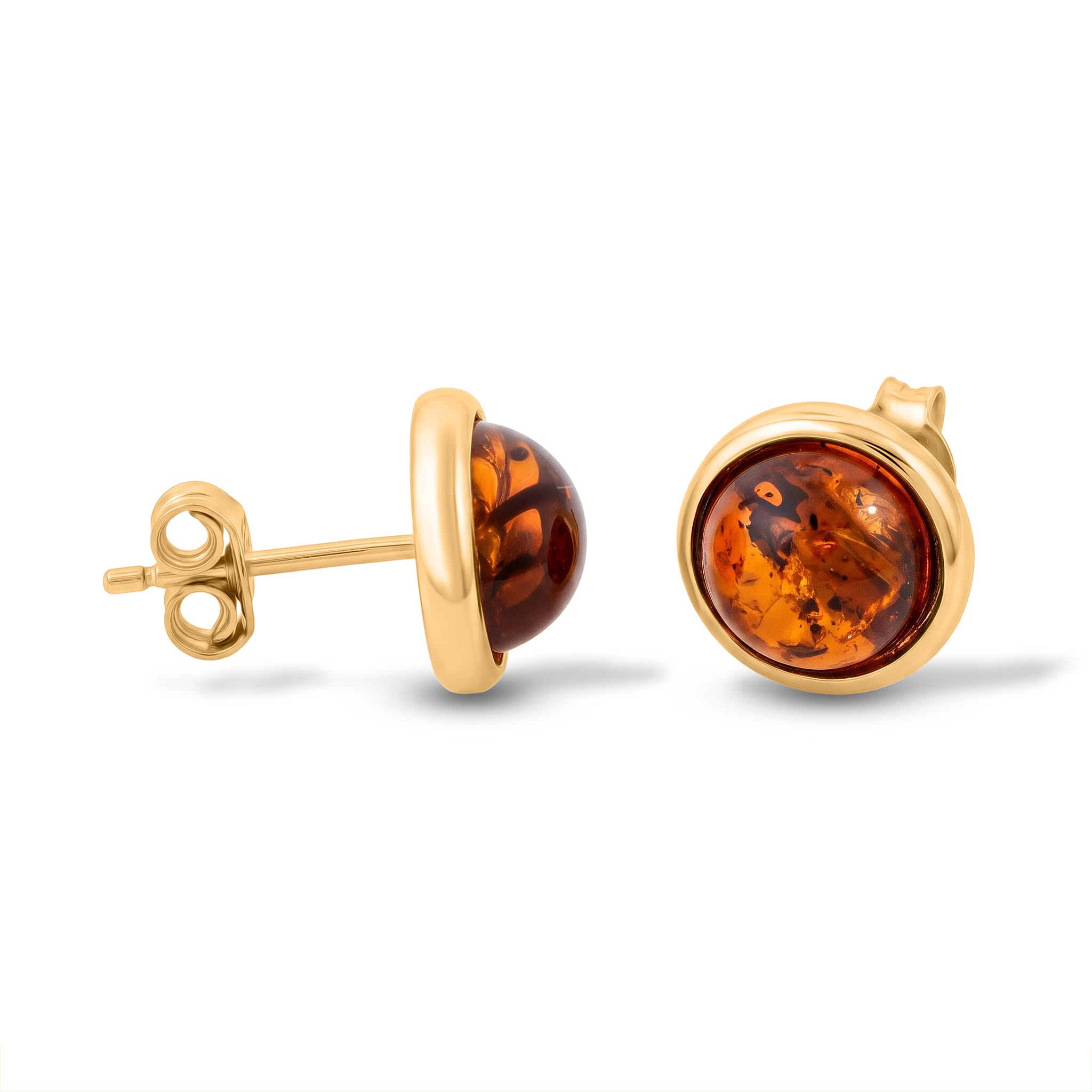Baltic Amber Fashion Earrings in Sterling Silver