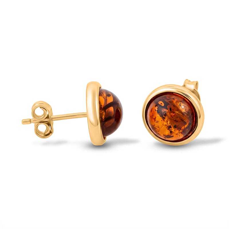 Baltic Amber Fashion Earrings in Sterling Silver