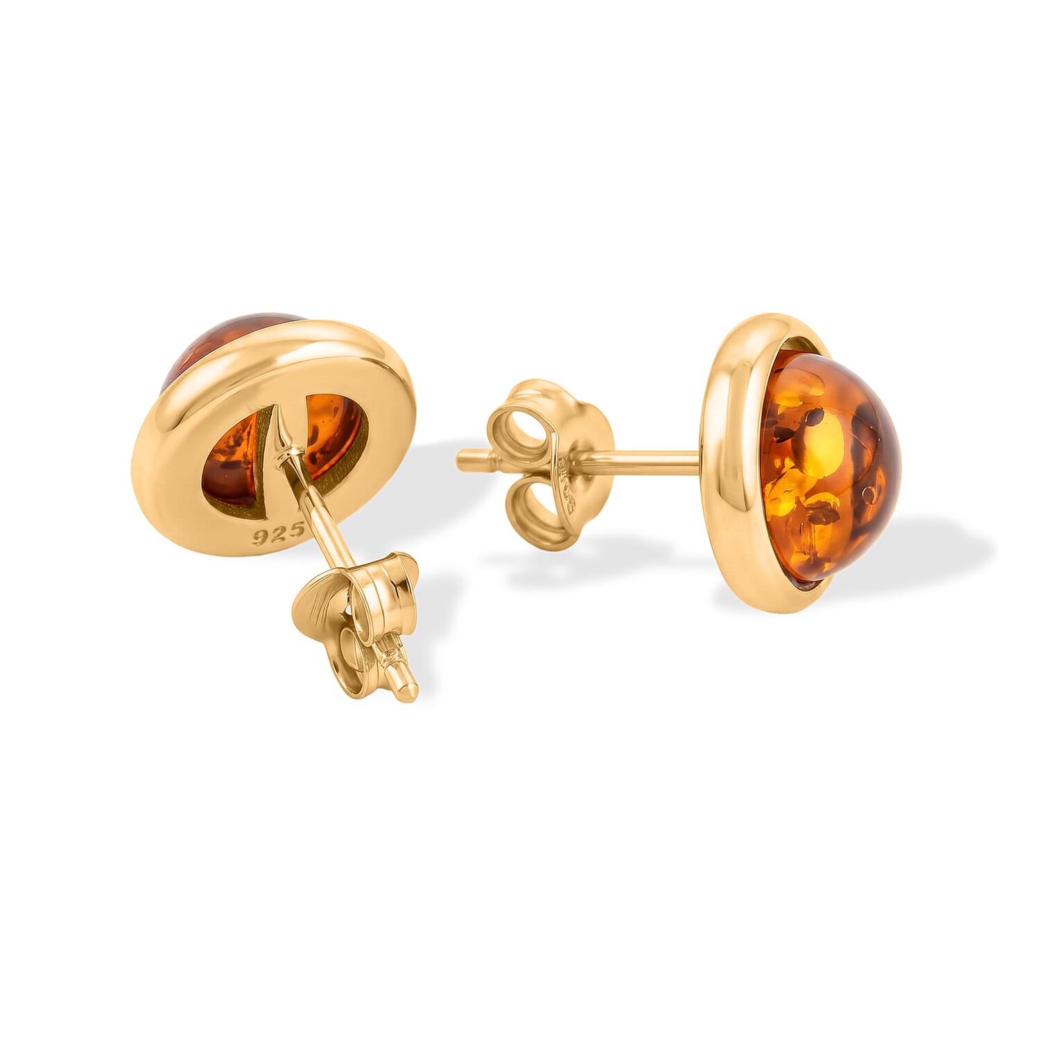 Baltic Amber Fashion Earrings in Sterling Silver