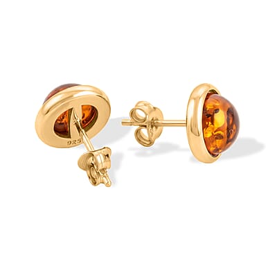Baltic Amber Fashion Earrings in Sterling Silver