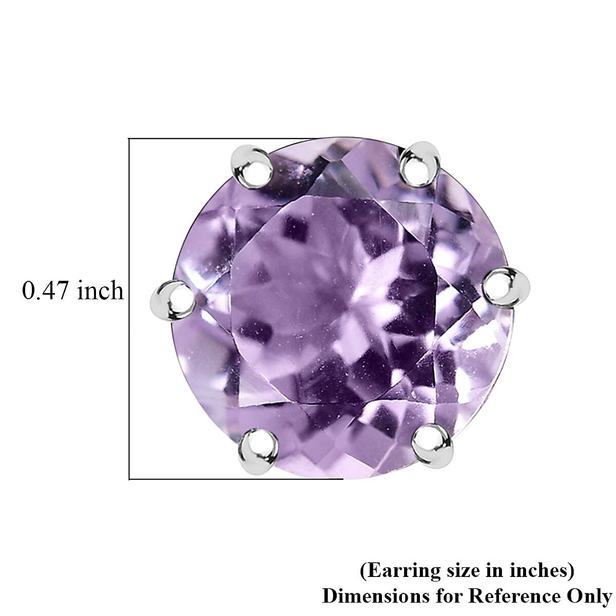 Rose De France Amethyst 6.35 ctw Earrings in Rhodium Over Sterling Silver image number 4