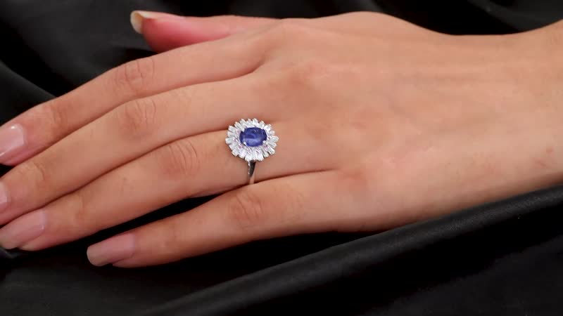 Kashmir Kyanite, Multi Gemstone Ring in Rhodium Over Sterling Silver (Size 10.0) 2.35 ctw