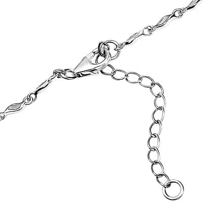 D'Joy Kashmir Kyanite 4.50 ctw Necklace 18 Inches in Rhodium Over Sterling Silver