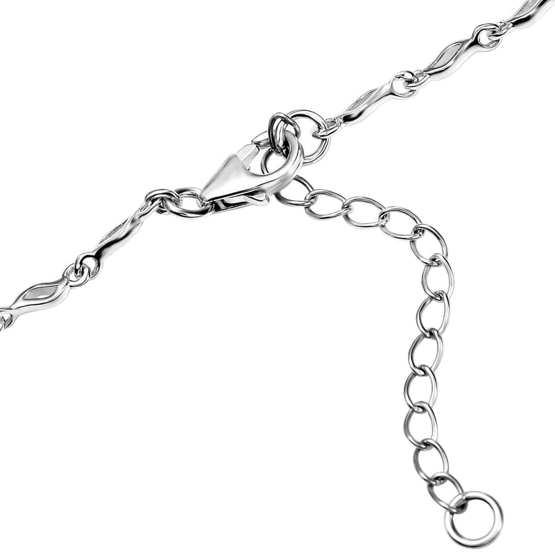 D'Joy Kashmir Kyanite 4.50 ctw Necklace 18 Inches in Rhodium Over Sterling Silver