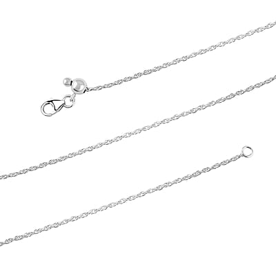 Rope Chain Necklace in Sterling Silver 20 Inches 3.0 Grams