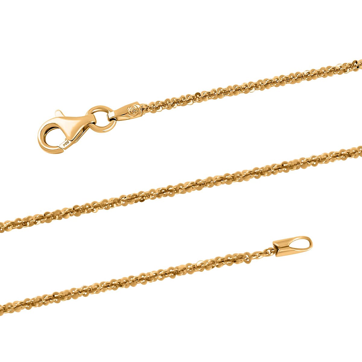 3.60mm Margarita Link Chain Necklace in 14K Yellow Gold Over Sterling Silver 6 Grams 18 Inches image number 1