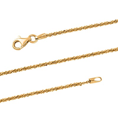 3.60mm Margarita Link Chain Necklace in 14K Yellow Gold Over Sterling Silver 6 Grams 18 Inches