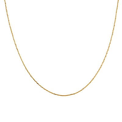 3.60mm Margarita Link Chain Necklace in 14K Yellow Gold Over Sterling Silver 6 Grams 18 Inches