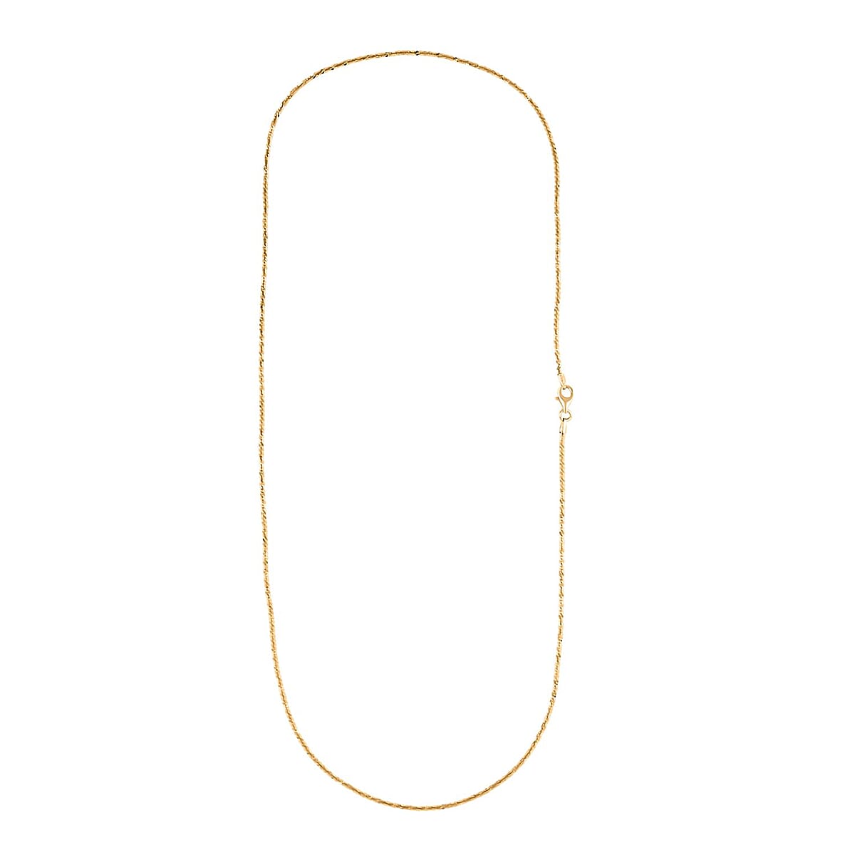 3.60mm Margarita Link Chain Necklace in 14K Yellow Gold Over Sterling Silver 6 Grams 18 Inches image number 3