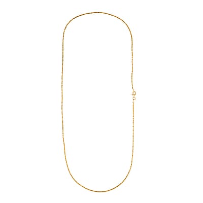 3.60mm Margarita Link Chain Necklace in 14K Yellow Gold Over Sterling Silver 6 Grams 18 Inches