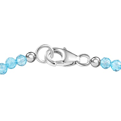D'Joy Sky Blue Topaz and Betroka Blue Apatite 13.40 ctw Bracelet in Sterling Silver (7.25 In)