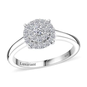 Luxuriant Lab Grown Diamond SI 0.35 ctw Ring in Rhodium Over Sterling Silver (Size 6.0)